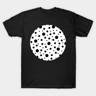 Black White Polka Dot Pattern T-Shirt